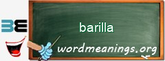 WordMeaning blackboard for barilla